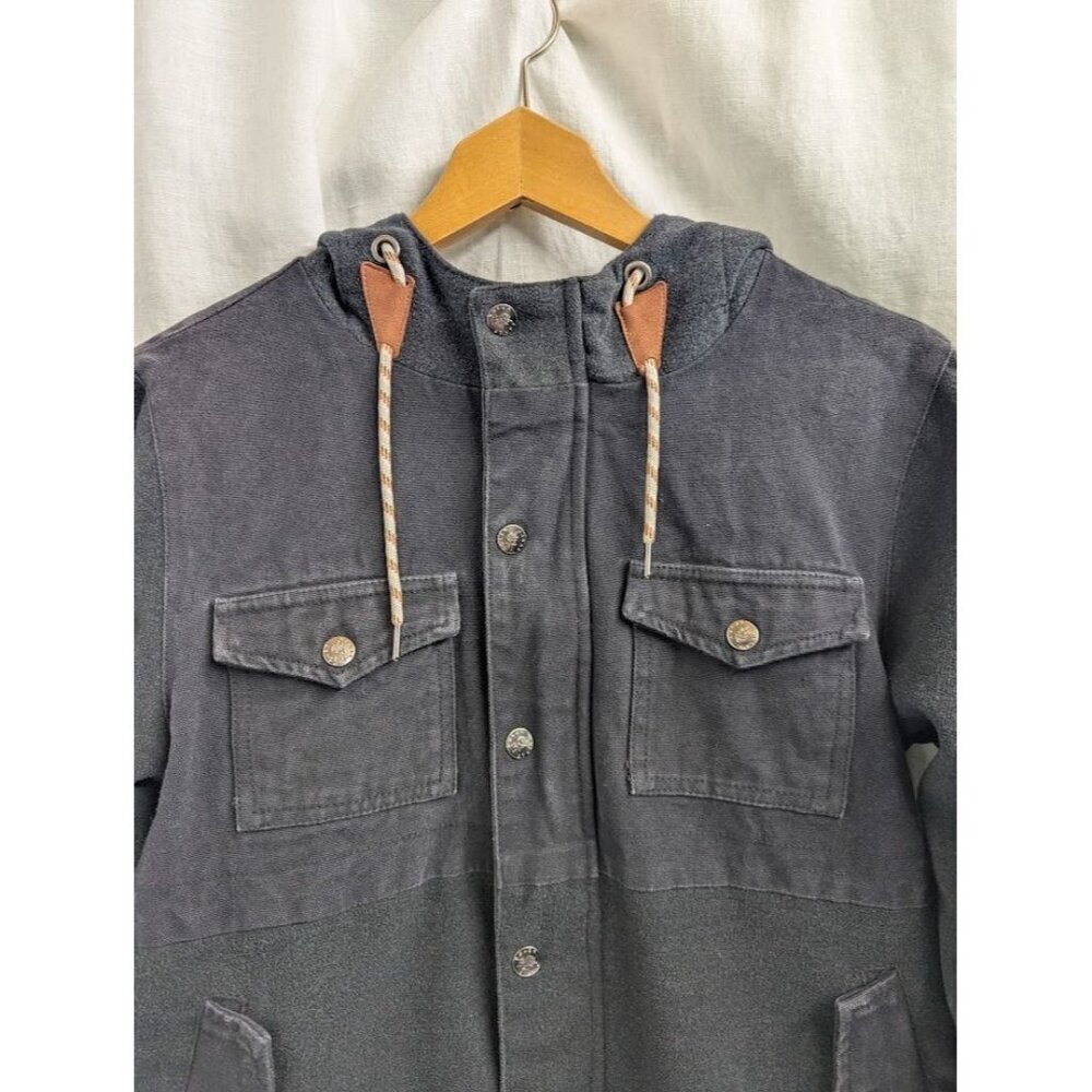 Poler Stuff women's medium wool blend and canvas two tone jacket outdoors winter - Picture 4 of 14